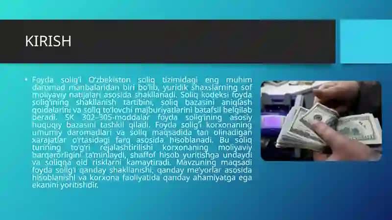 FOYDA SOLIG‘INING SOLIQ KODEKSI BO‘YICHA SHAKLLANISH JARAYONI 3