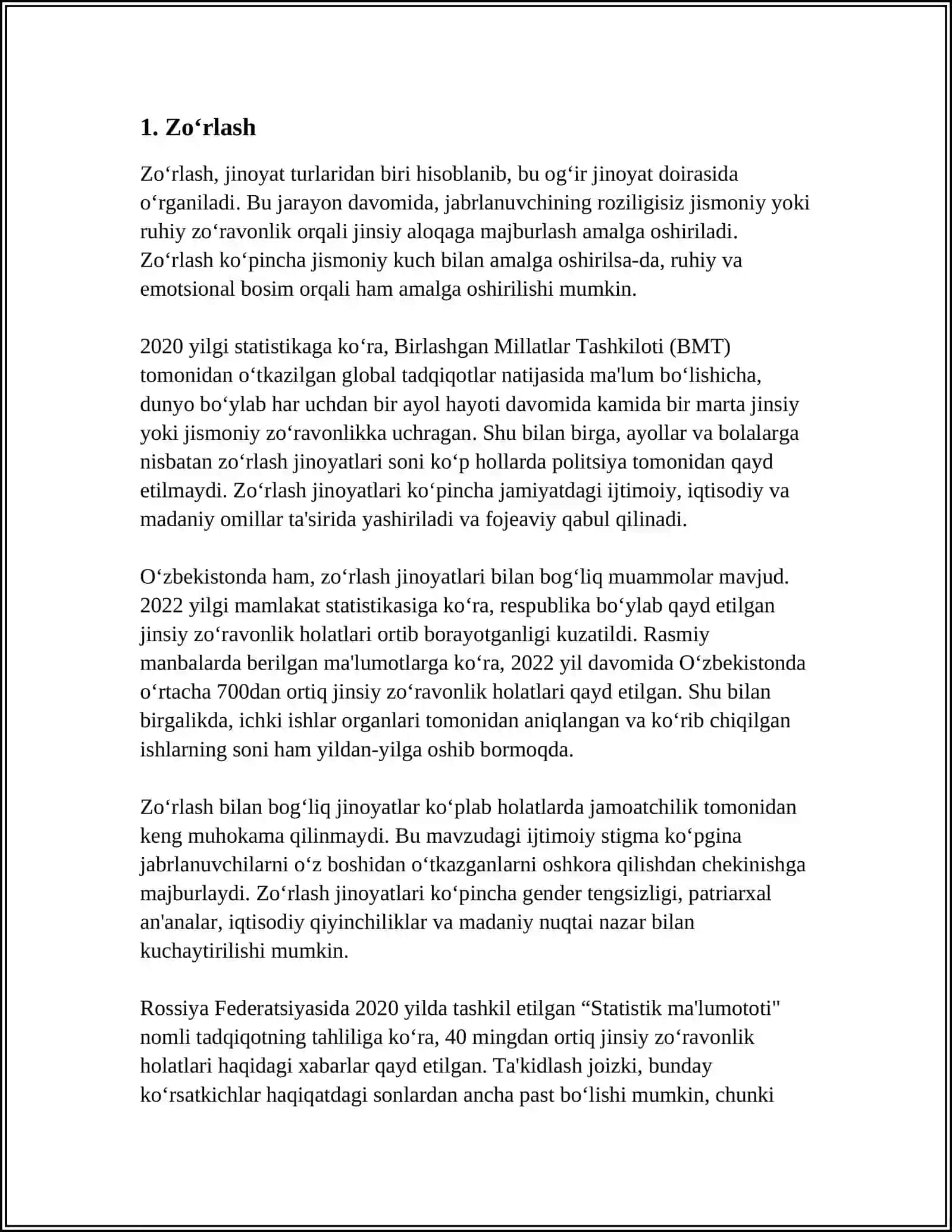 JINSIY ERKINLIKKA QARSHI JINOYATLAR 3