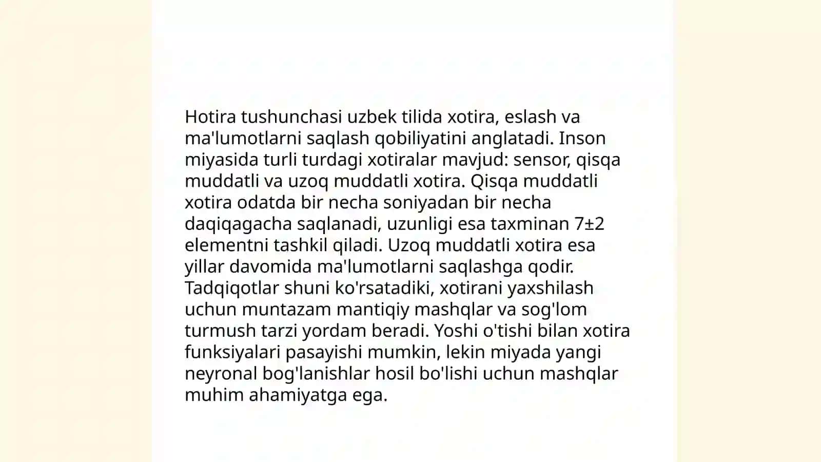 Hotira haqida 3
