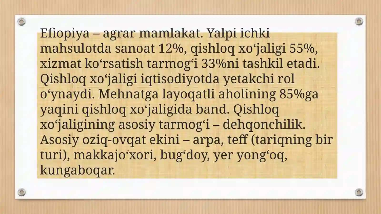Davlatning iqtisodiyoti va jahon dagi o`rni 3