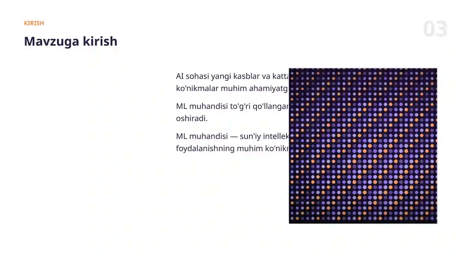 Sun'iy intellekt bo'yicha amaliy taqdimot · III to'plam 3