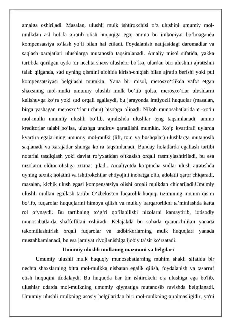 Umumiy ulushli mulkni egallash tartibi 3
