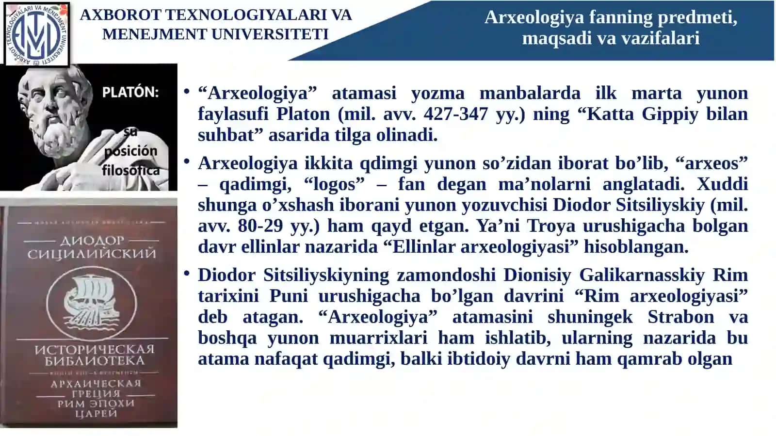 Kirish. Arxeologiya fanning predmeti, maqsadi va vazifalari 3