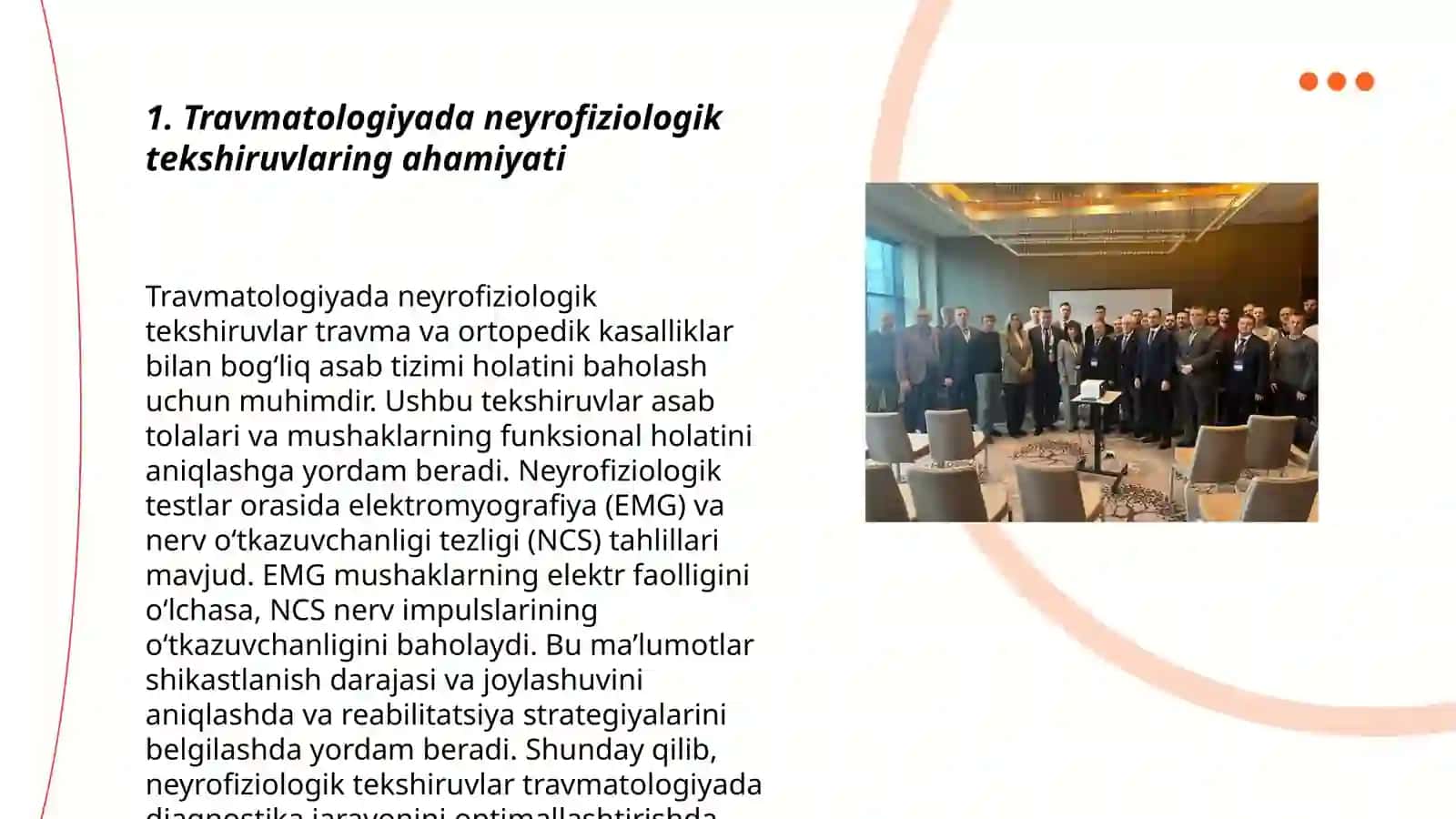 Travmatologiya ortopediyada neyrofiziologik tekshiruvlarini o‘rni 3