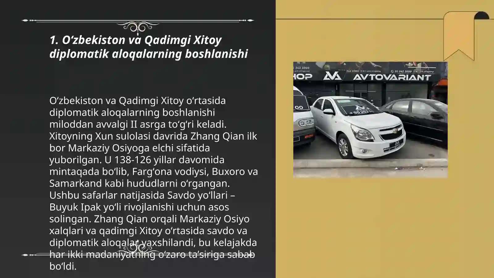 Oʻzbekistonni Qadimgi Xitoy bilan diplamatik aloqalari 3