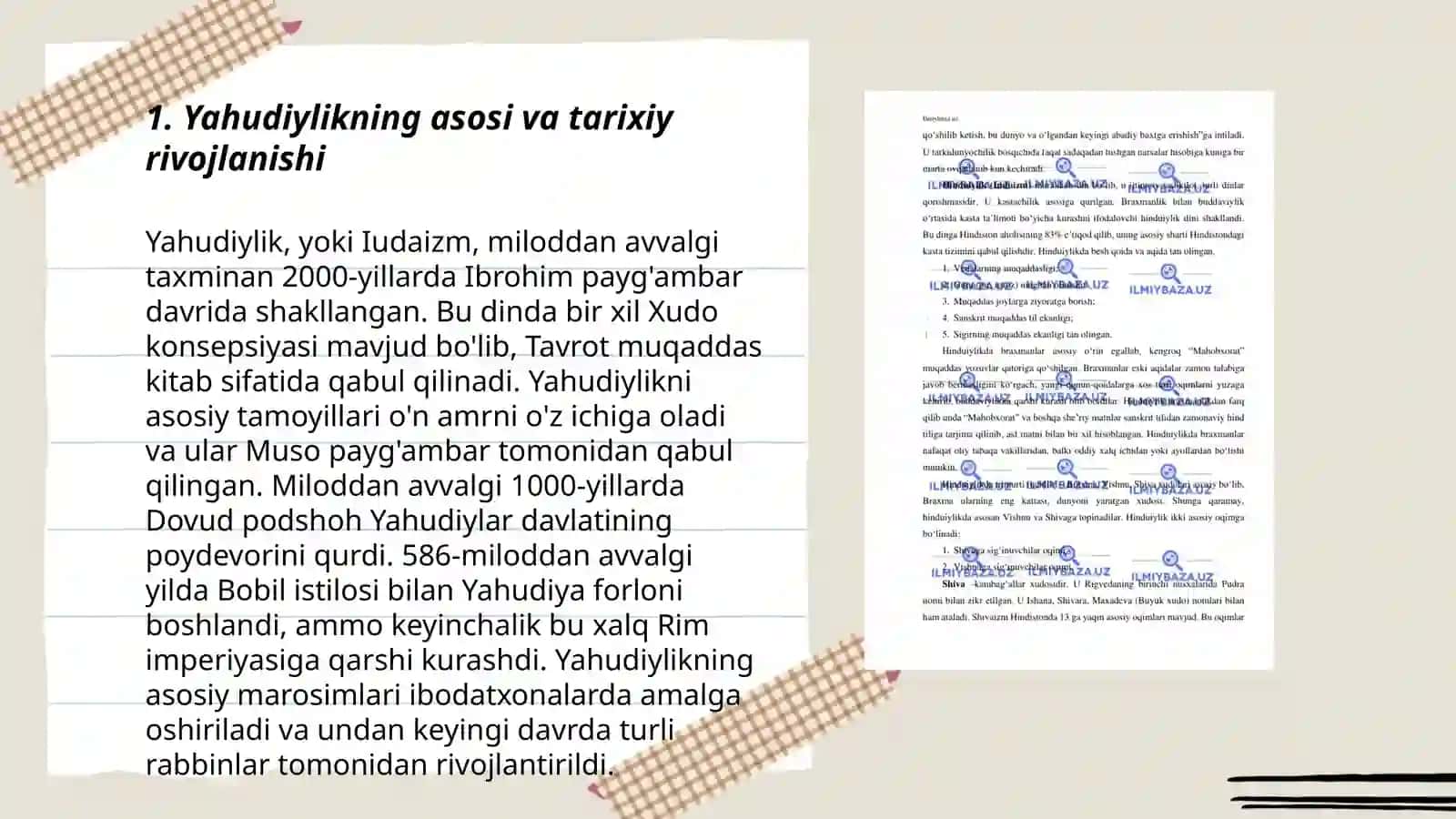 Yahudiylik ta'limoti, an'ana va marosimlari 3