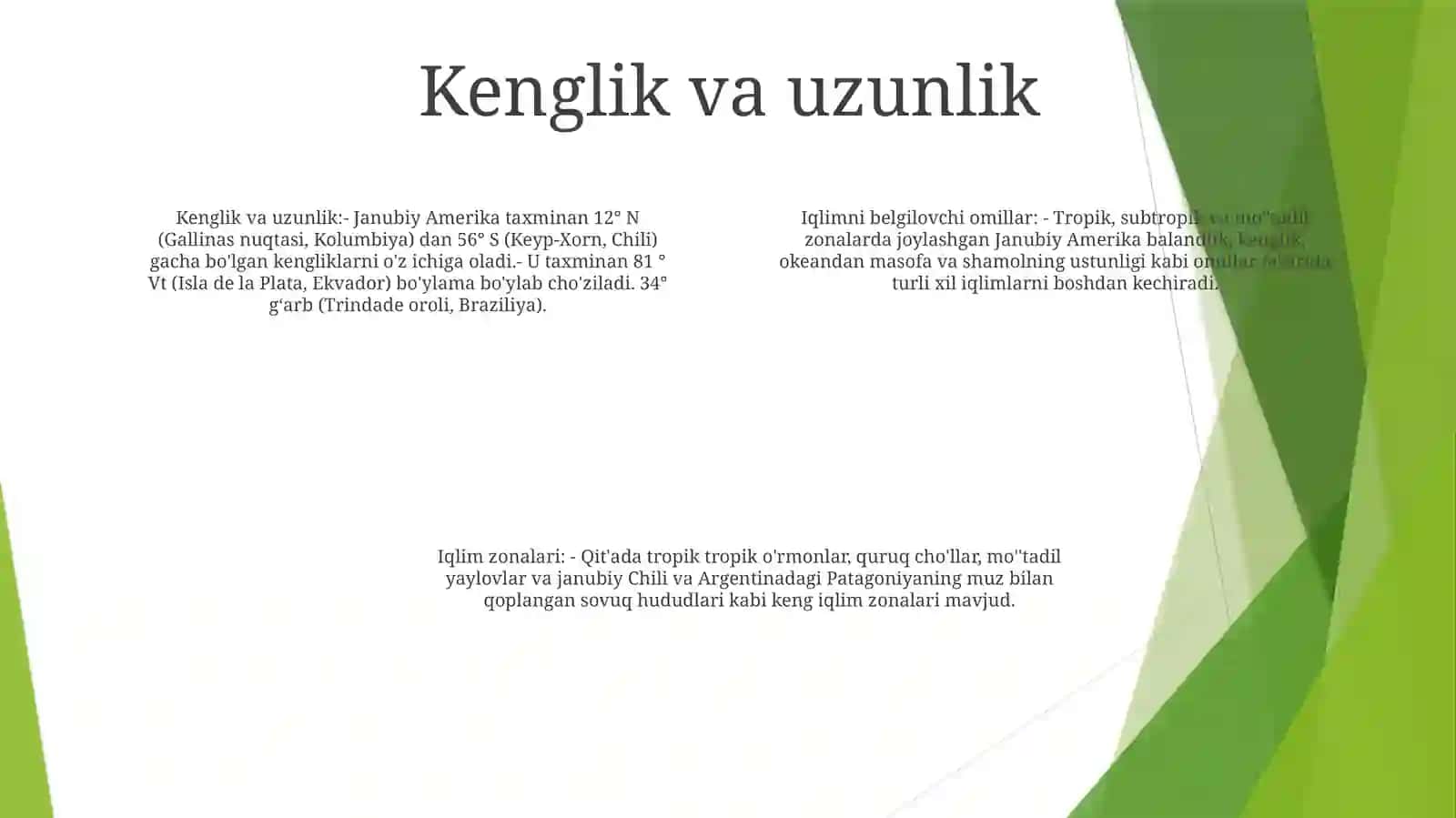 Janubiy Amerikaning Iqlim HosilQiluvchiOmillari 3