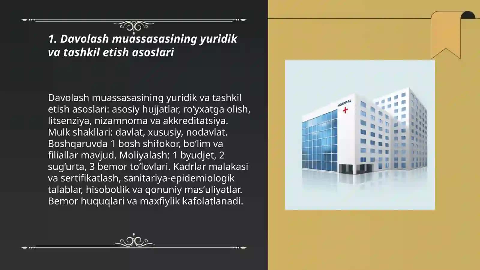 Davolash muassasalarining faoliyatini tashkil etish 3