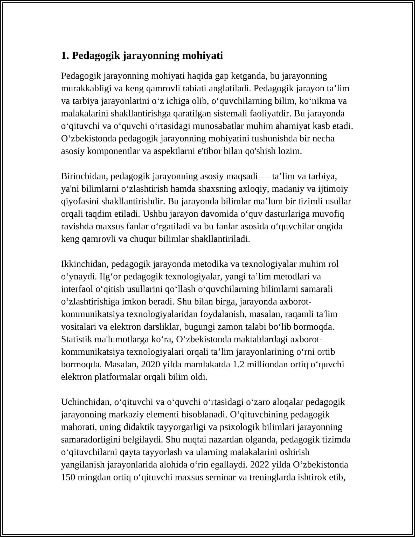 YAXLIT PEDAGOGIK JARAYON VA UNING ETAPLARI 3
