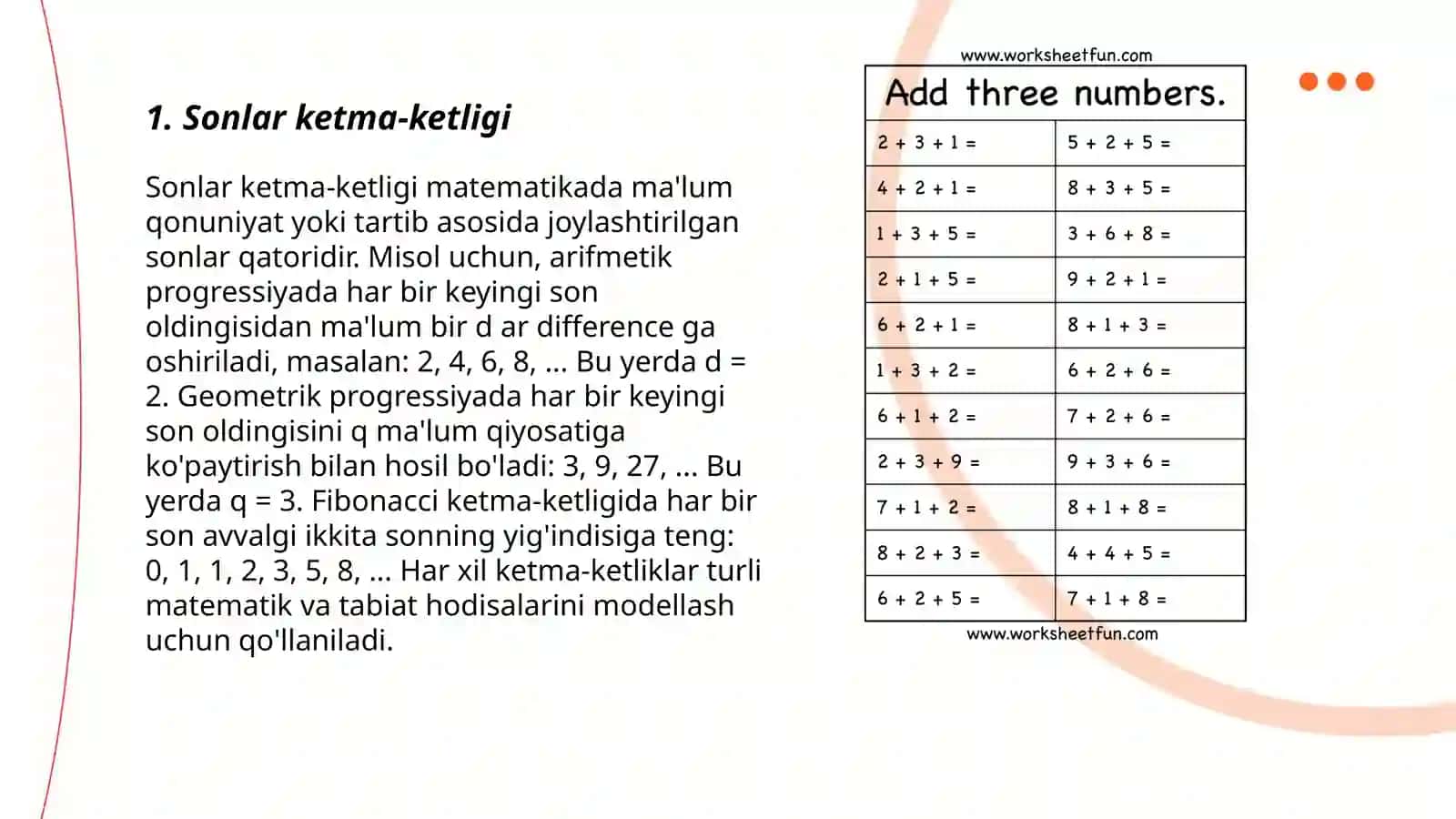 3 - sinf oʻquvchilari uchun matematik kecha senariysi 3