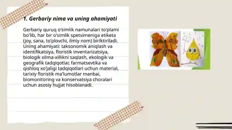 Gerbariy tayyorlash va tayyorlash usullari 3