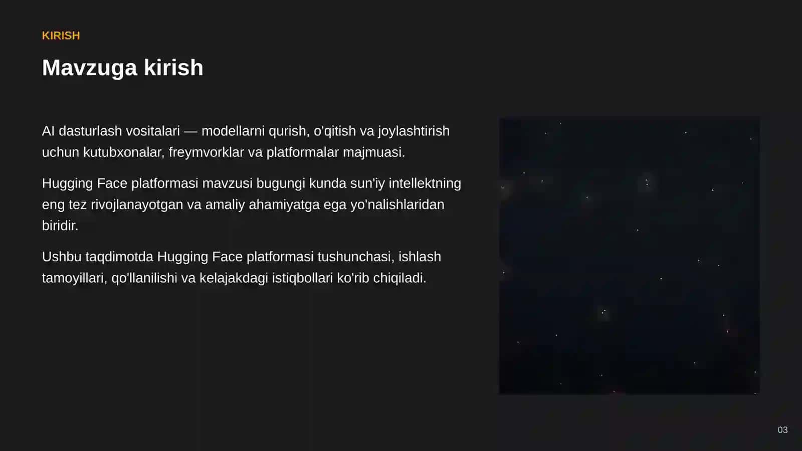 SUN'IY INTELLEKT • AI DASTURLASH VOSITALARI 3