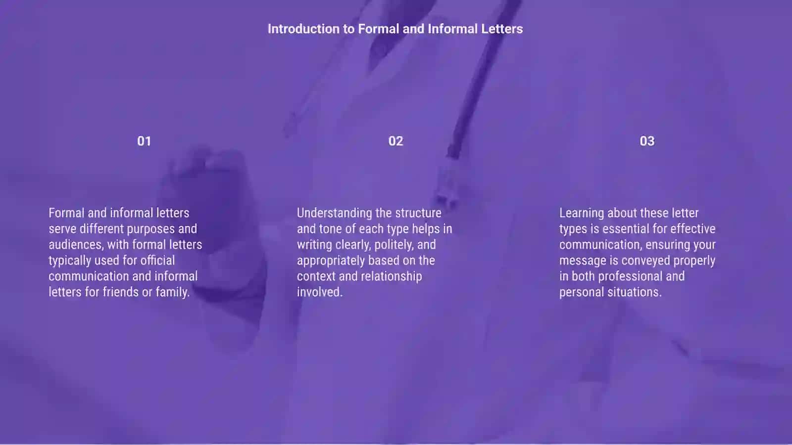 Formal and informal letter, essey 3