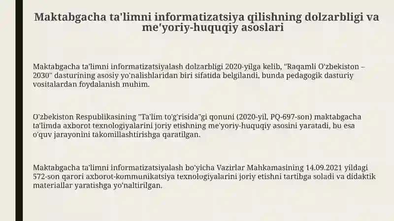Maktabgacha ta'lim jarayonini axborotlashtirish metodikasi 3