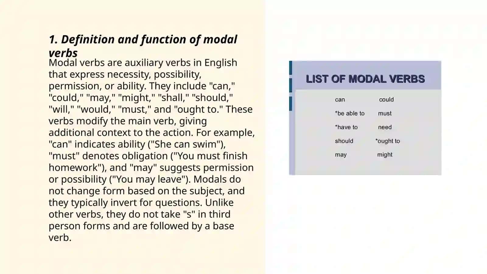 Modal verbs 3