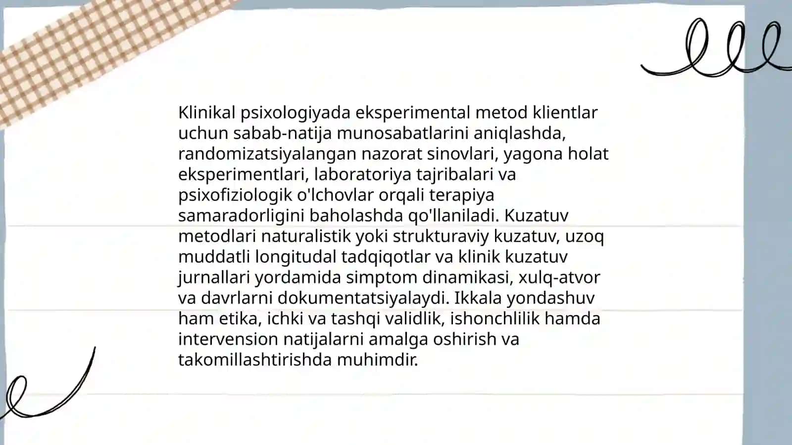 Zamonaviy psixalogiya tarmoqlarida tadqiqot matodlarining qo'lanishi 3