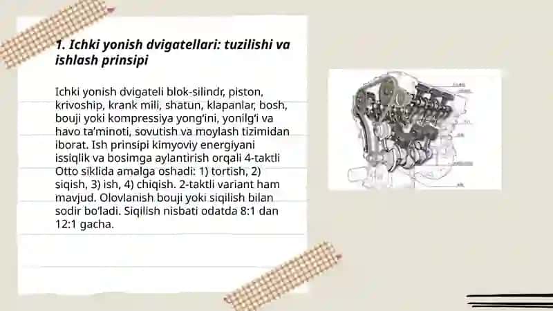 Avtomobil dvigatellari turlari va ishlash prinsiplari 3