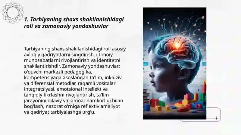Tarbiyaning shaxs shakllanishidagi roli va zamonaviy yondashuvlar 3