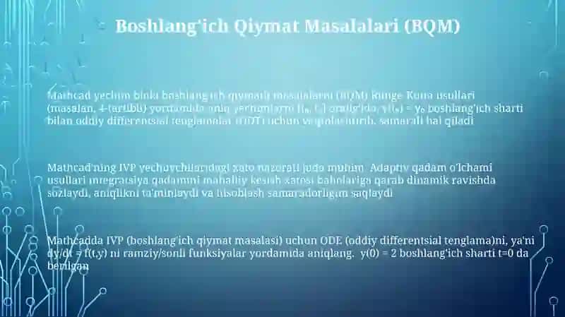 Matematikada Differensial Tenglamalarga Kirish (Mathcadda) 3