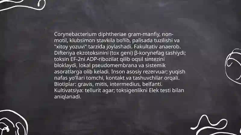Difteriya kasalligining kelib chiqish sabablari va asoratlari 3