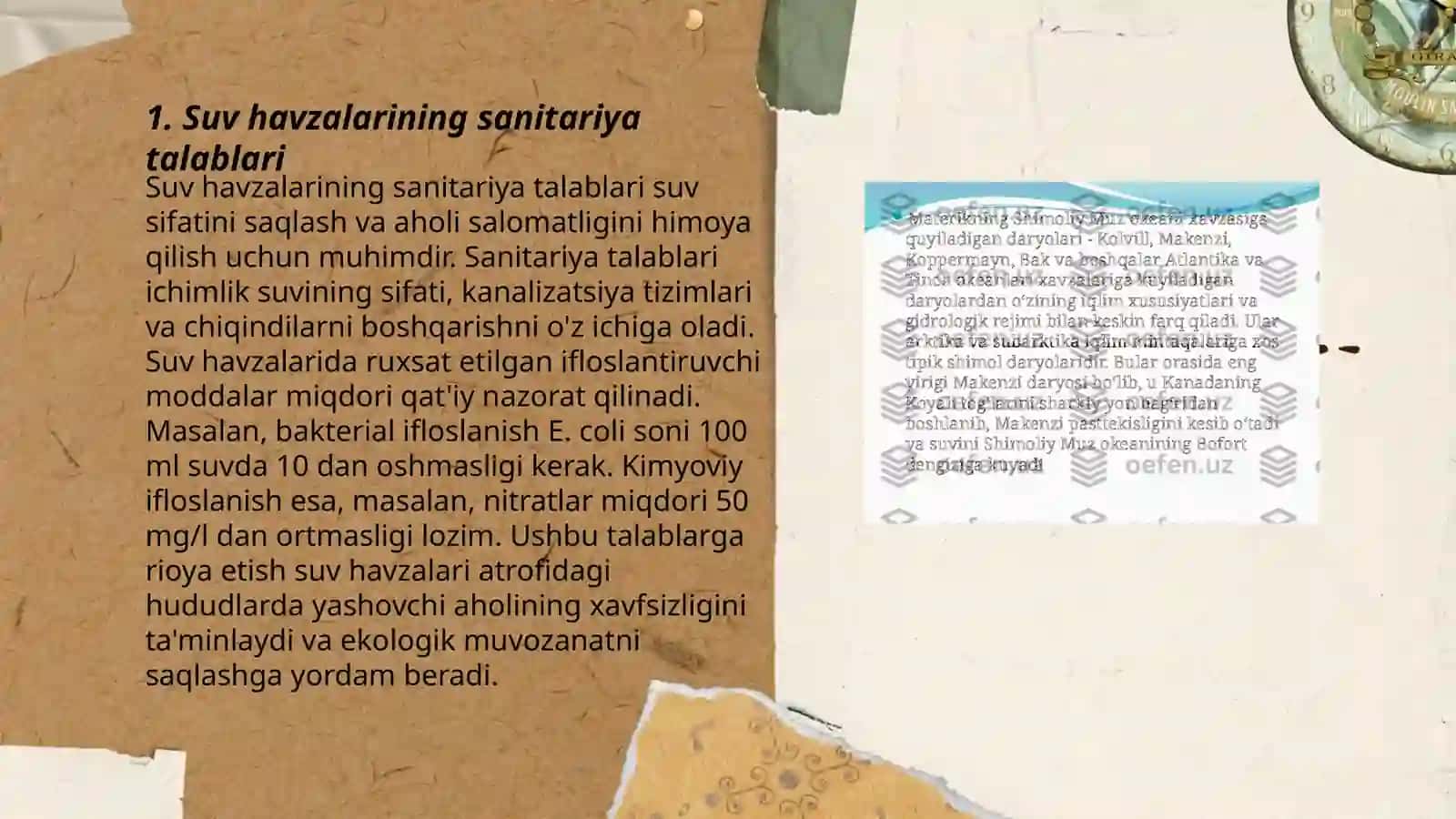 Suv havzalari sanitar himoya zonalarini hisoblash 3