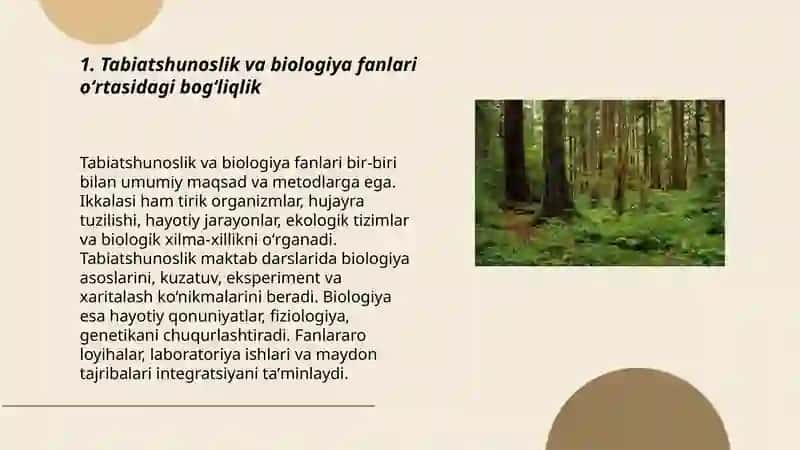 Tabiatshunoslik va biologiya fanlari oʻrtasidagi bogʻliqlik 3