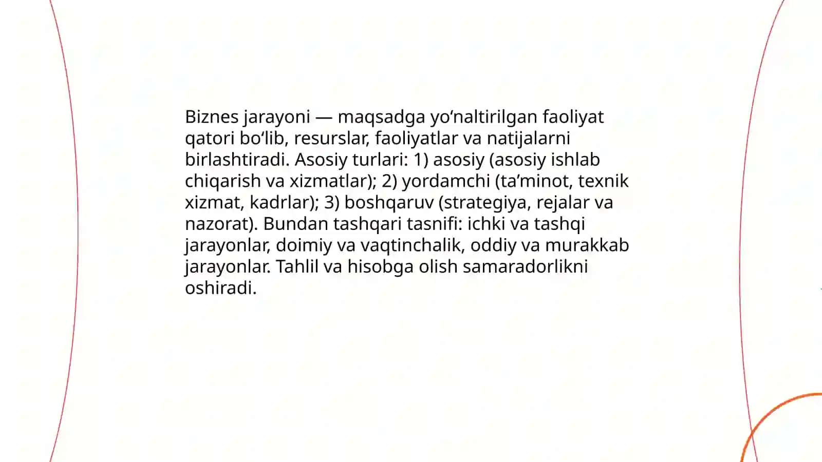 Biznes jarayonlari va ularni hisobga olish 3