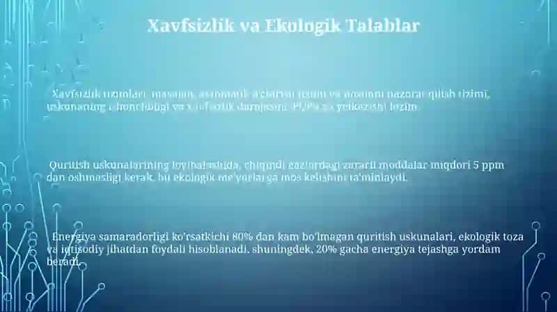 Xom-ashyolarni qurituvchi qurilmalar 3