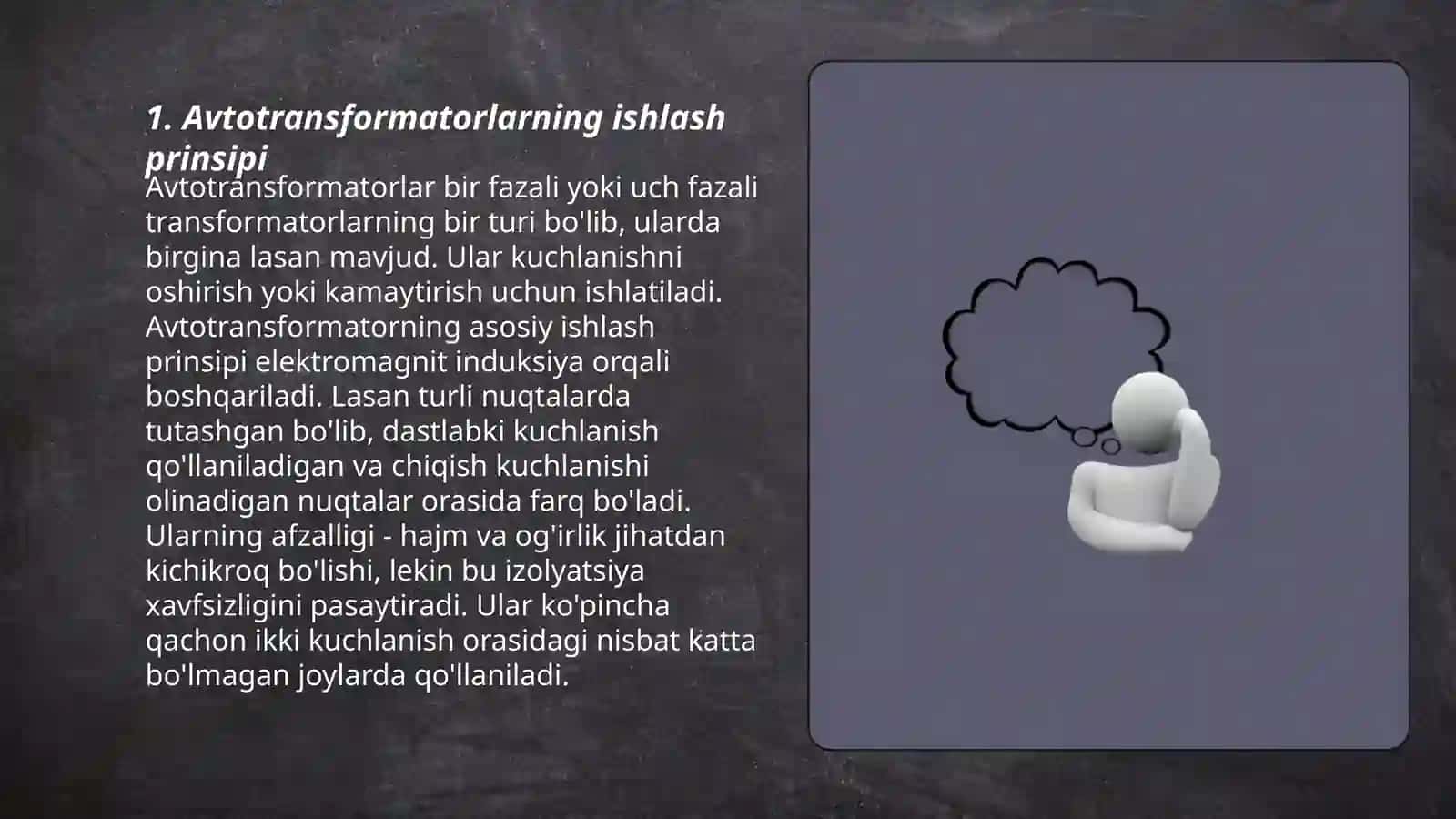 Kuch transformatori VA avtotransformatorini tanlash 3