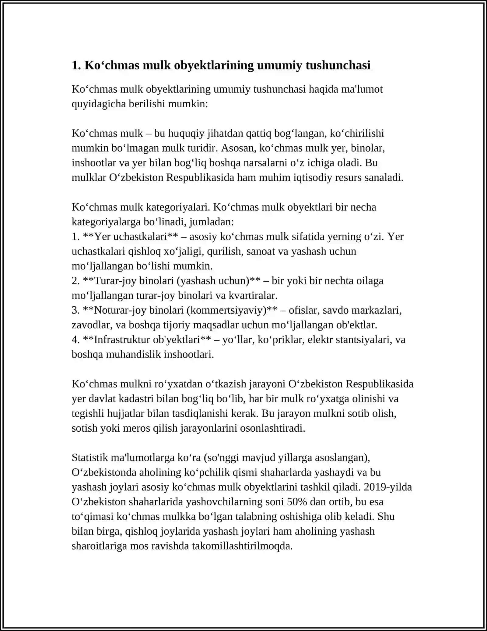 KO‘CHMAS MULK OB’EKTLARINI KLASSIFIKATSIYALASH (TASNIFLASH) TIZIMI 3