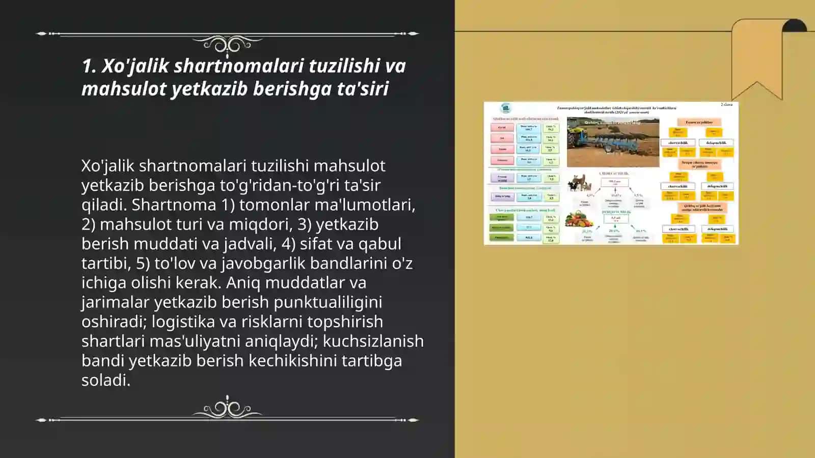 Xo'jalik shartnomalari asosida mahsulot yetkazib berishni tahlili 3