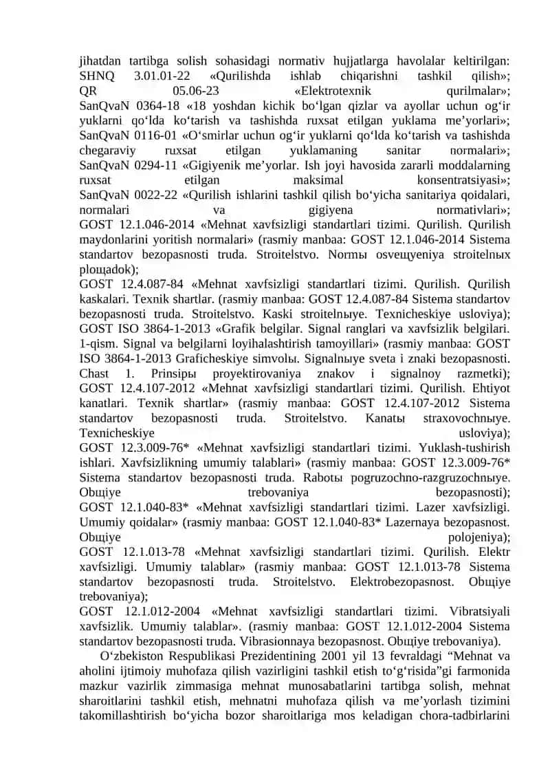 Kasbiy salomatlik va xavfsizlikning huquqiy meyoriy asoslari 3