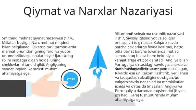 A.Smit va hozirgi zamon. D.Rikardo ta’limotining farqlarini tahlil qilish 3