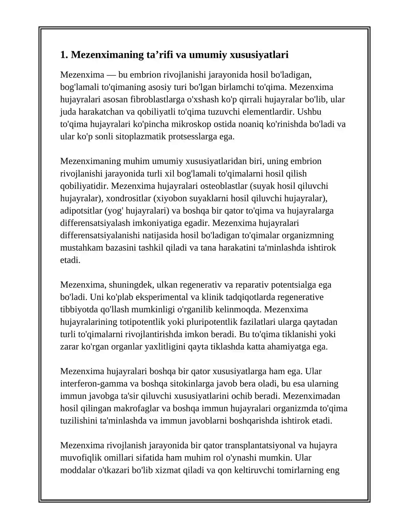 MEZENXIMANING TUZILISHI VA AHAMIYATI 3