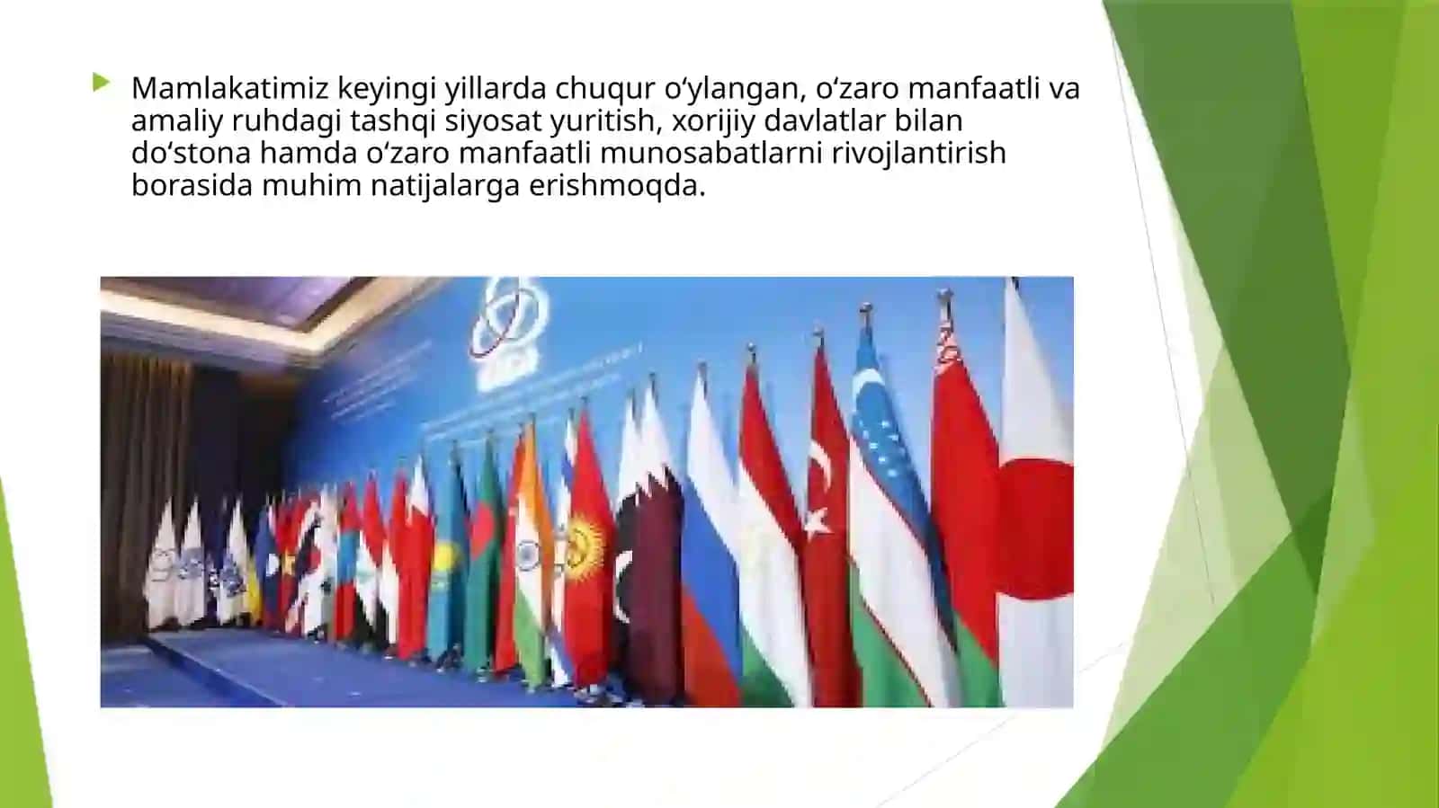 Dunyo mamlakatlarining xalqaro tashkilotlar bilan aloqasi O’zbekiston misolida 3