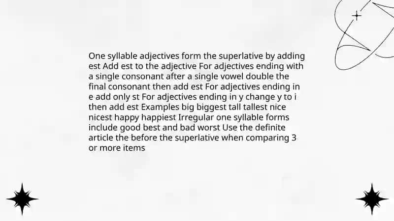 Forming Superlatives Lesson 3