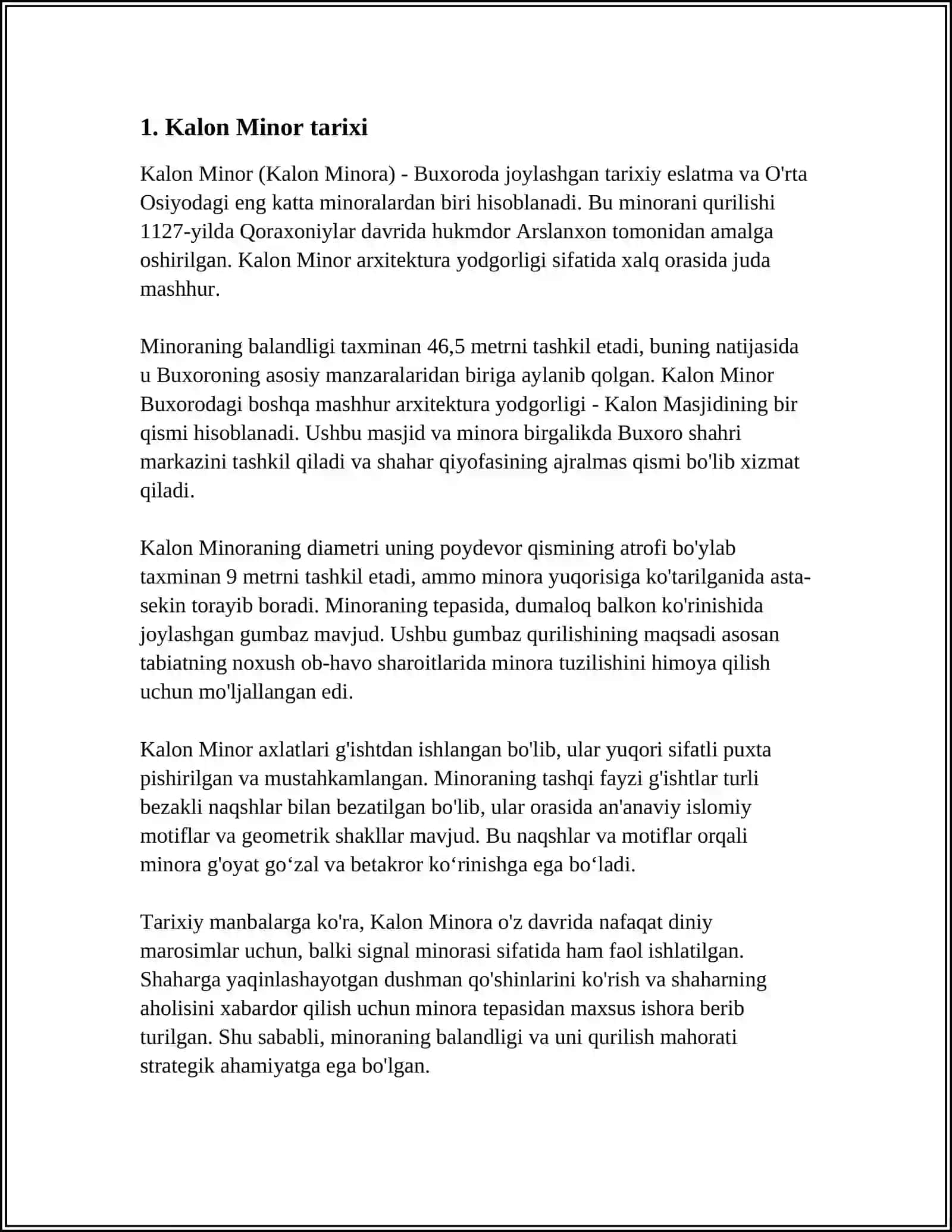 BUXORO KALON 3