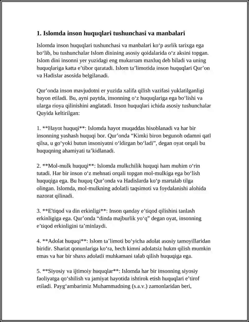 ISLOMDA INSON HUQUQLARI HIMOYASI IJTIMOIY TENGLIK ADOLAT VA TOLERANTLIK 3