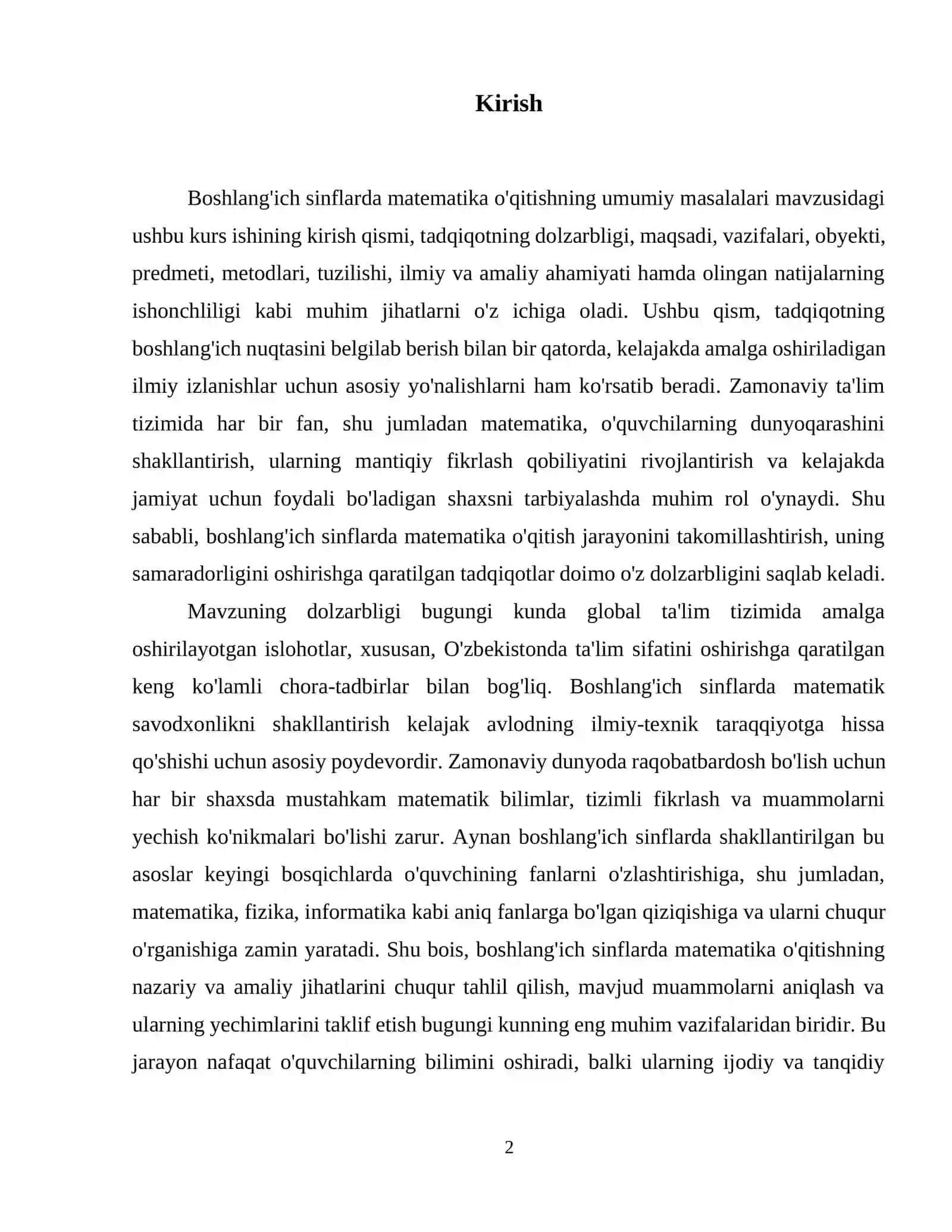 Boshlang’ich sinflarda matematika o’qitishning umumiy masalalari 3