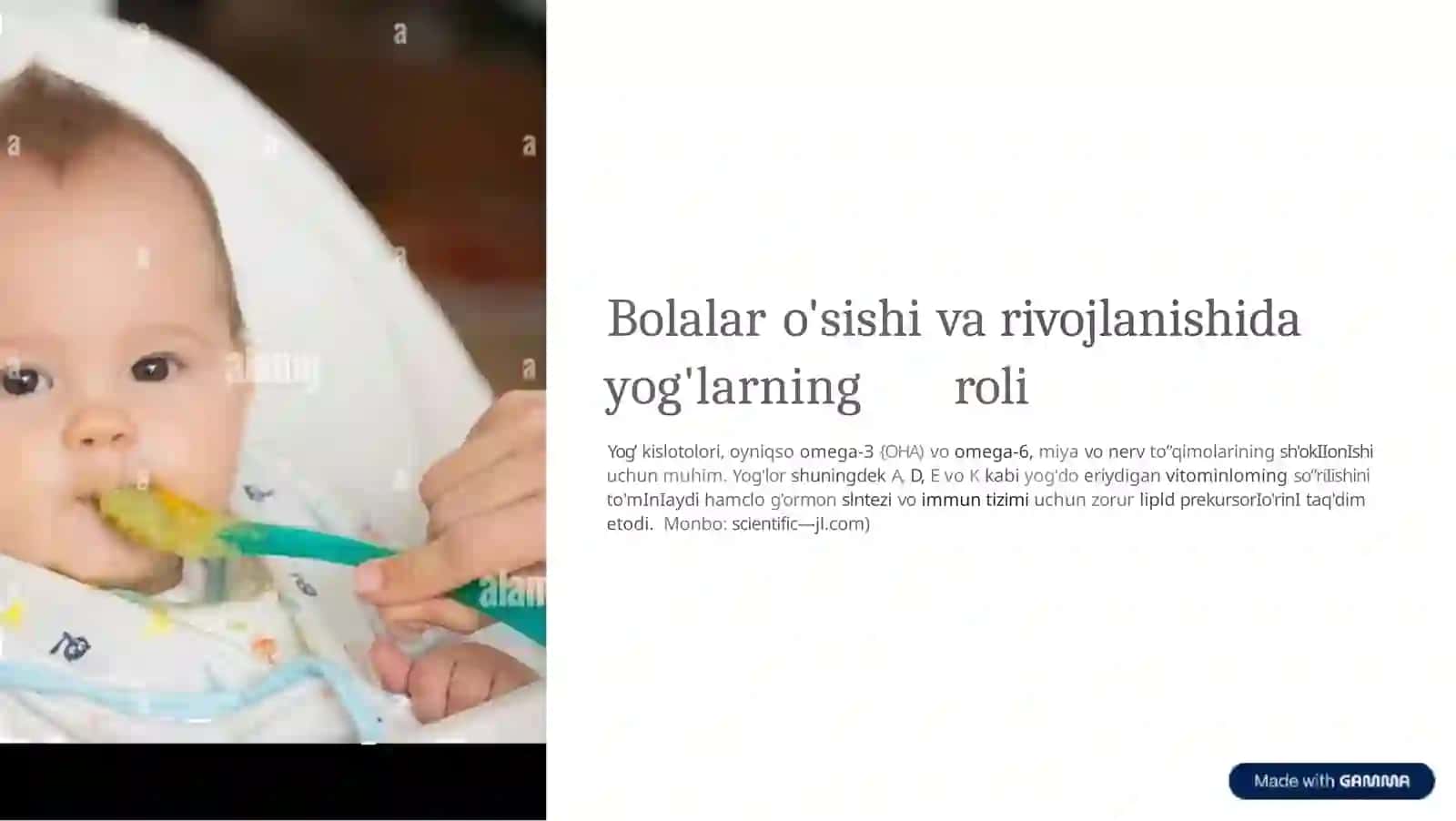 Bolalar ovqatlanishida yog'larning ahamiyati 3