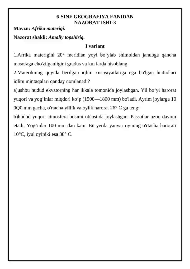 6-SINF GEOGRAFIYA FANIDAN NAZORAT ISHI-1 3