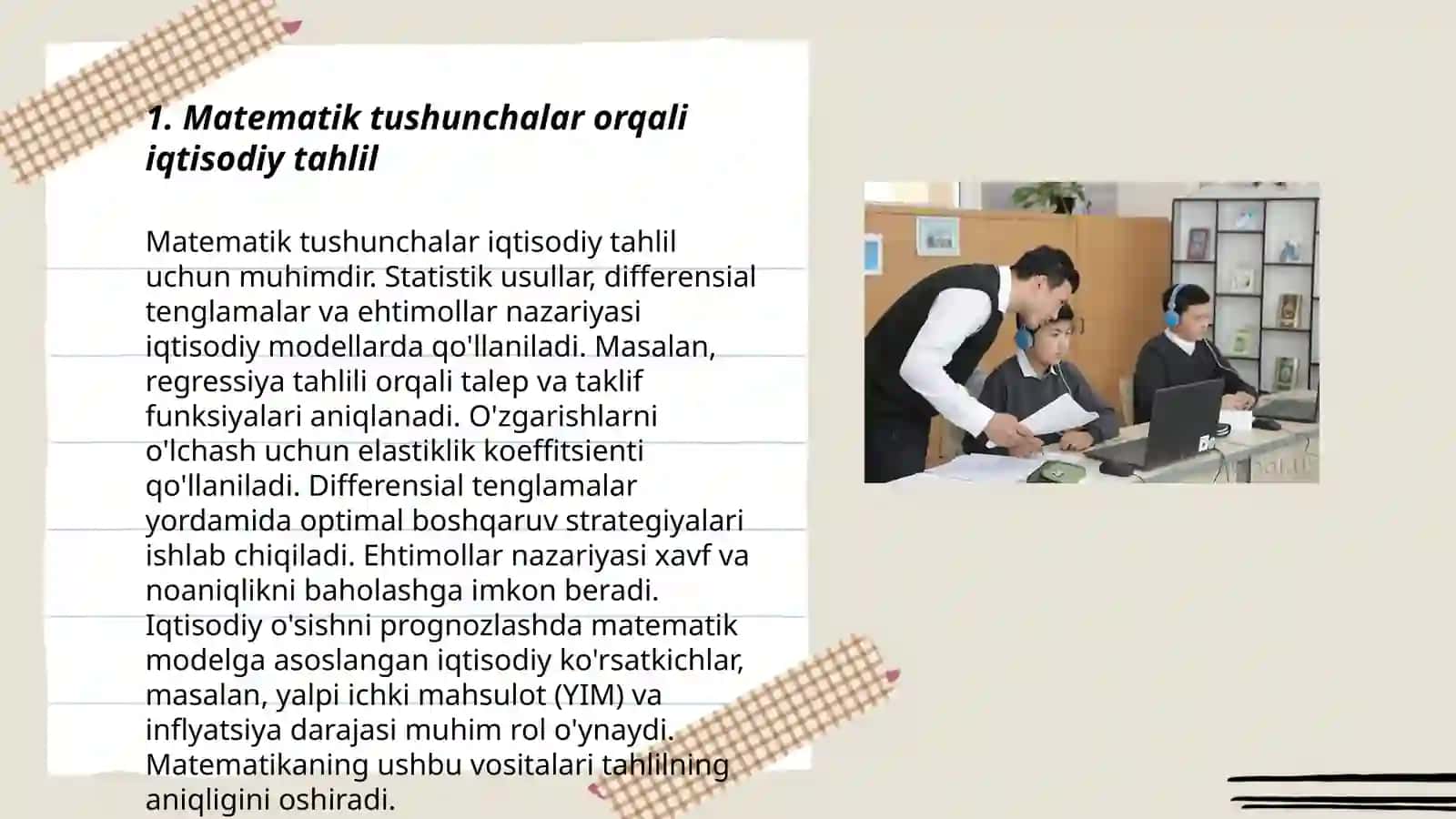 Matematik mantiqiy bilim berish orqali iqtisodiy tushunchalar miqdor son sanoq haqida fikrlarni shakllantirish 3