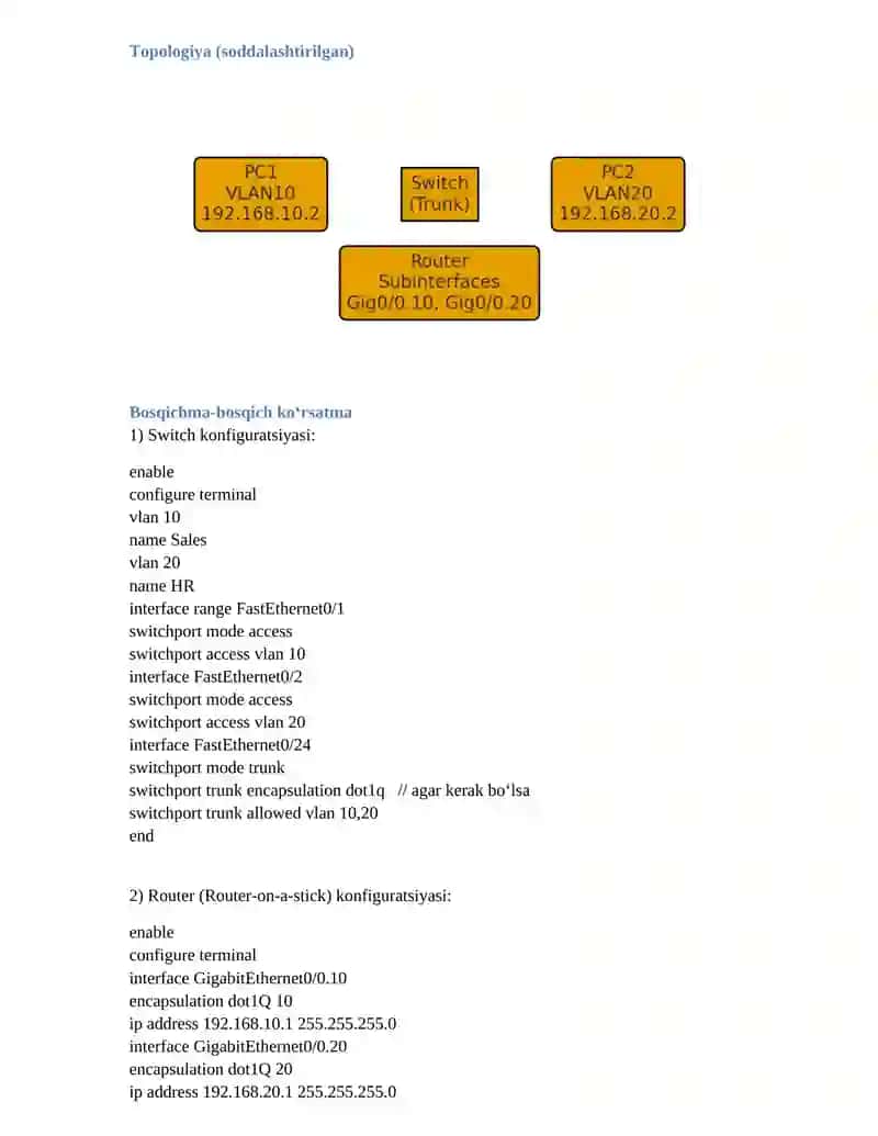 IP-paketlarni yo‘naltirish va tarmoq boshqaruvi 3