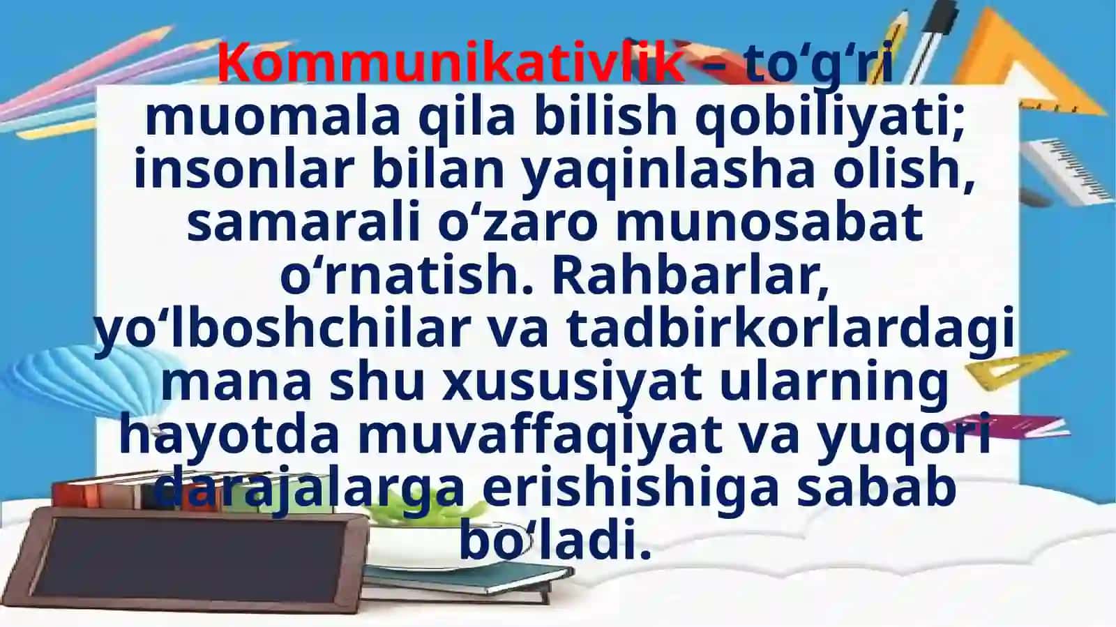 KOMMUNIKATIVLIK – MUVAFFAQIYAT KALITI 3