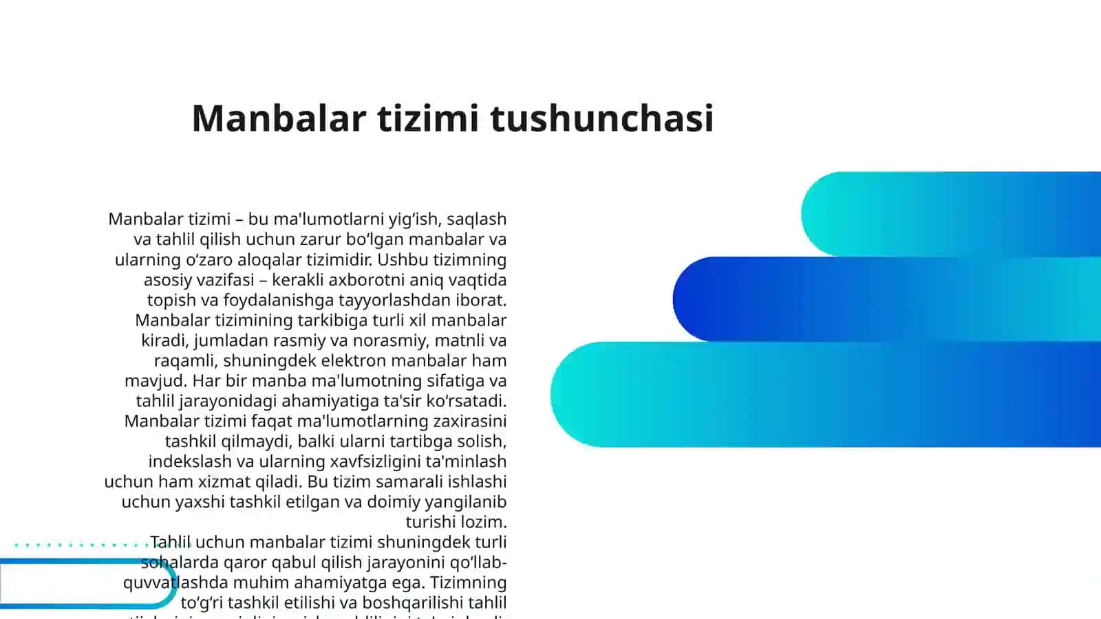 TAHLIL UCHUN KERAKLI MANBALAR TIZIMI VA ULARNING TURLARI 3