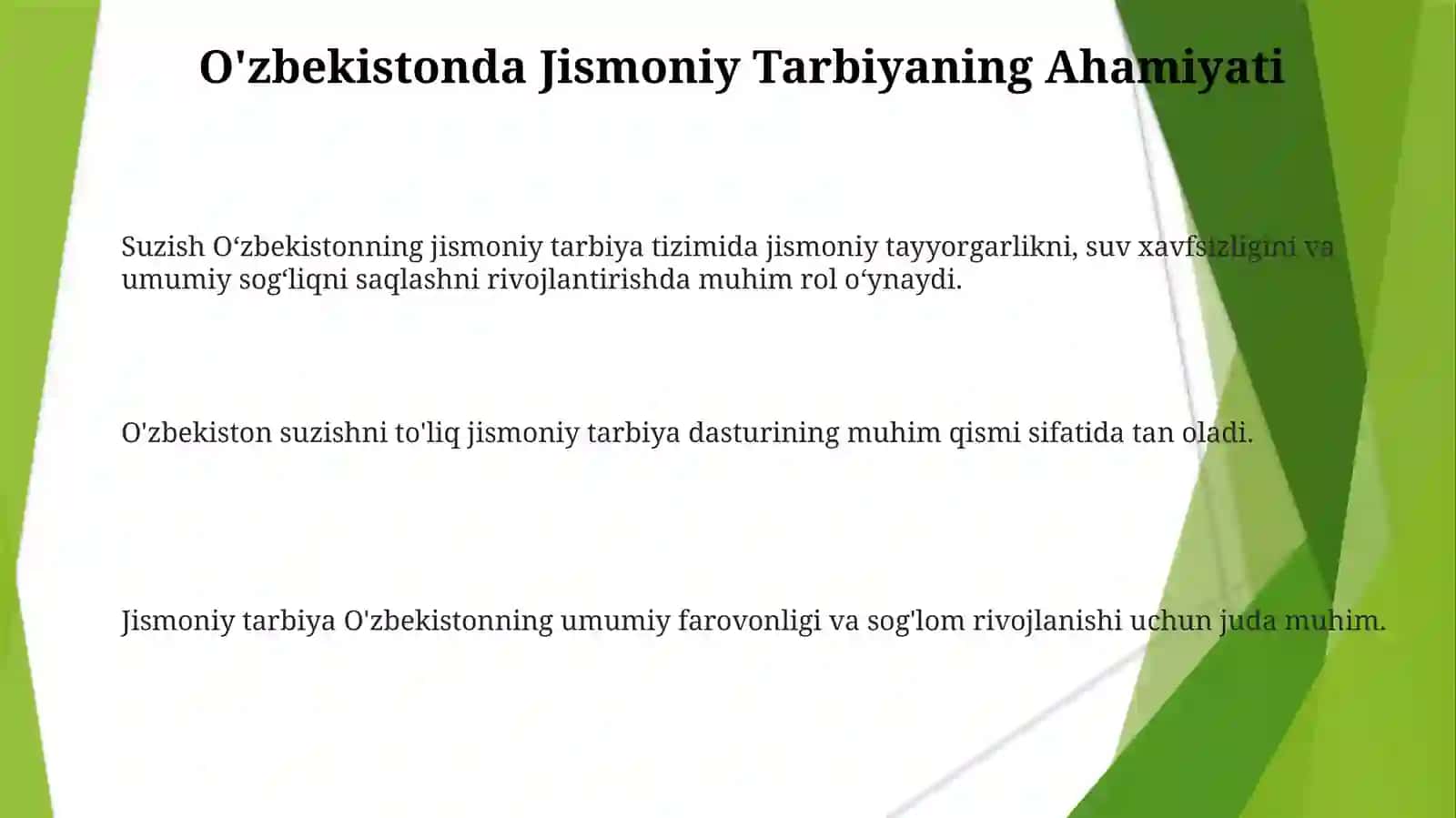 Suzishning Jismoniy Tarbiya Dasturida O'rni 3