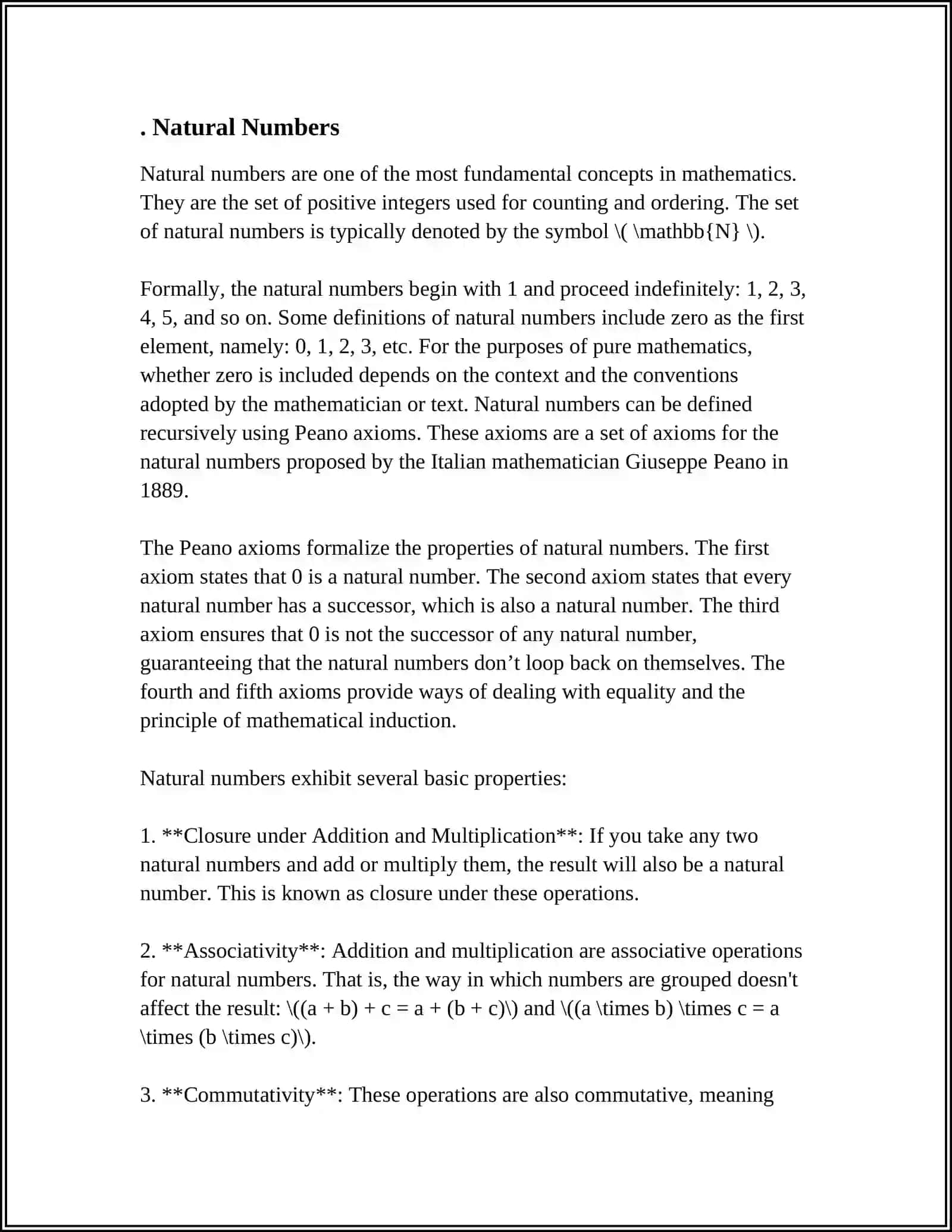 NATURAL NUMBERS 3