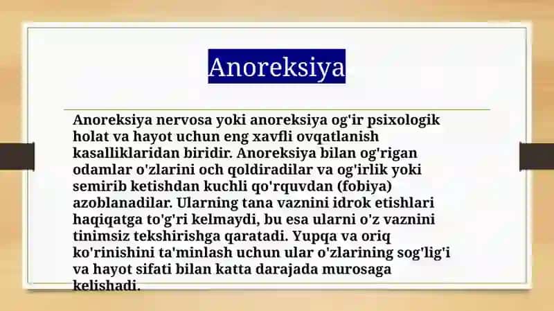 Anoreksiya va Bulimiya 3