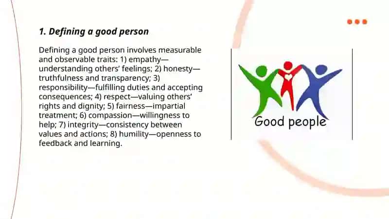 Defining a good person 3