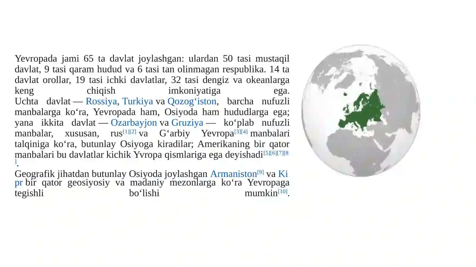 Yevropa xalqlari etnologiyasi; Osiyo va Afrika xalqlari etnologiyasi 3